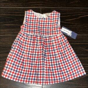 Osh Kosh Red and Blue Checkered Sleeveless Dress